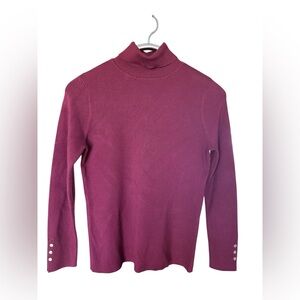 Chico's Rich Plum Turtleneck Sweater